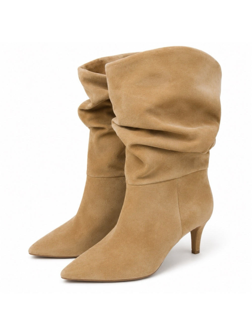 Vince Camuto Sonbela Camel Tan Slouchy Leather Boots 8.5